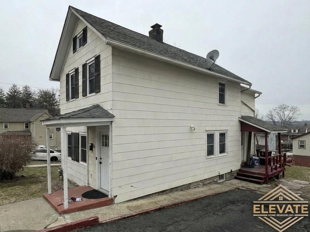Siding before — Wallington, NJ, Insulated vinyl siding (modern color upgrade)