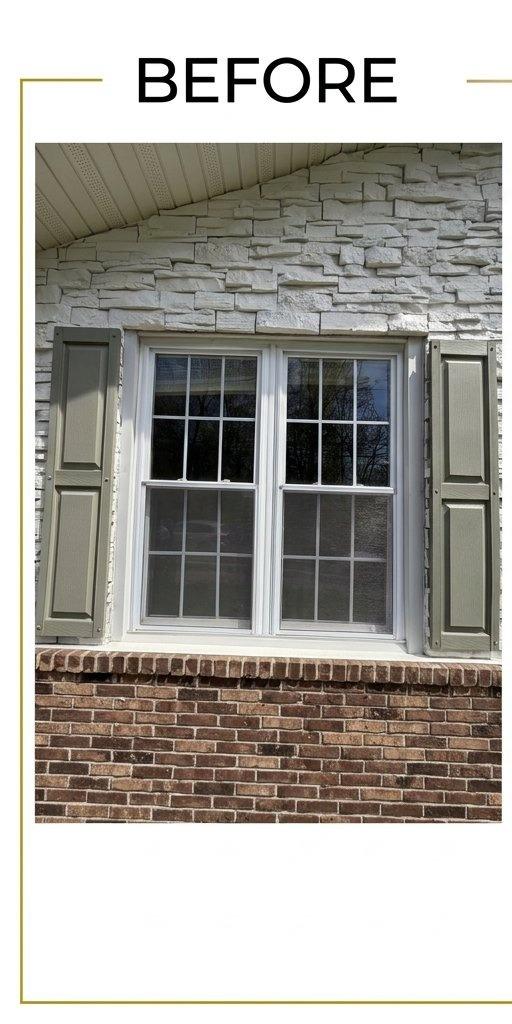 Windows before — Wallington, NJ, ProVia double-hung replacement windows